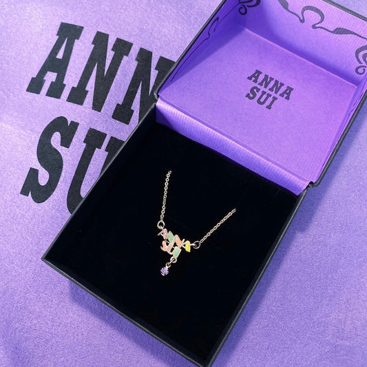 Y2K Anna Sui Logo Name Necklace