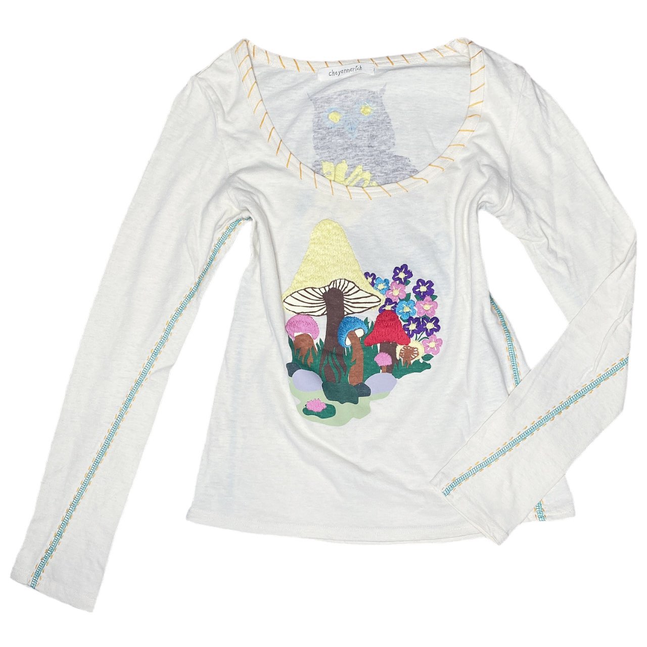 2000s Garden Fairy Forest Theme Long Sleeve Sz S