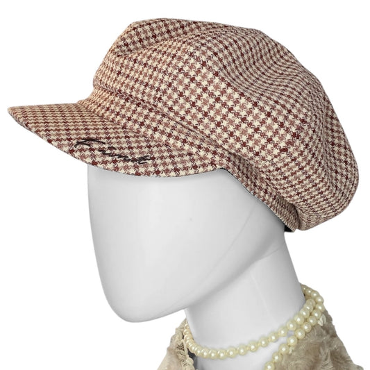 Y2K 2000s Grunge Plaid Newsboy Hat