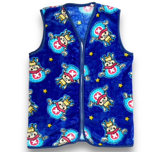 Y2K One Piece Chopper Fluffy Vest Sz M