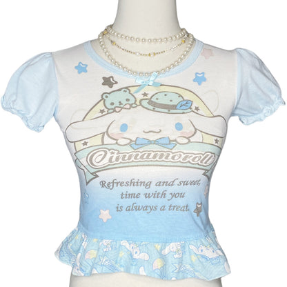 Cinnamoroll Sanrio Kawaii Pj Top Sz XXS/XS