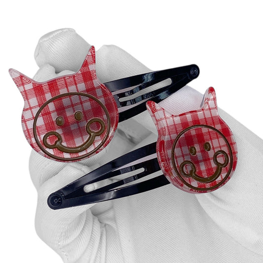 Y2K 2000s Angel Blue Devil Character Hair Clips Set