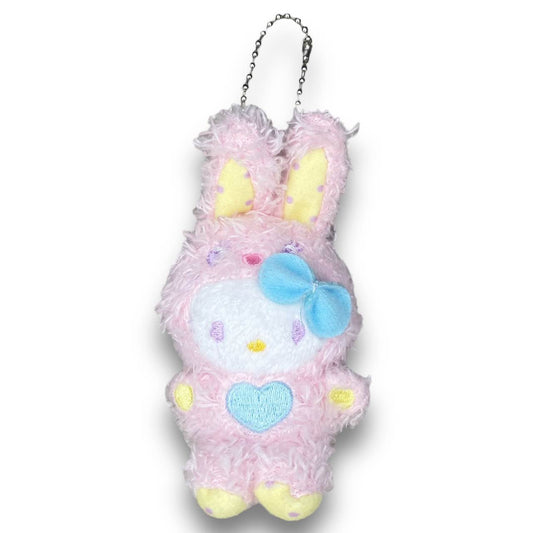 Sanrio Hello Kitty Fluffy Baby Bunny Plush Keychain