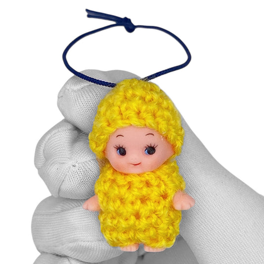 Vintage 90s Kewpie Crochet Outfit Strap - Yellow