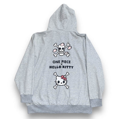 2010s Sanrio Hello Kitty x One Piece Grail Hoodie Sz L