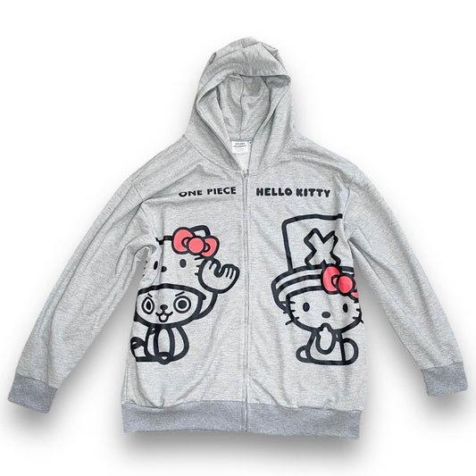 2010s Sanrio Hello Kitty x One Piece Grail Hoodie Sz L