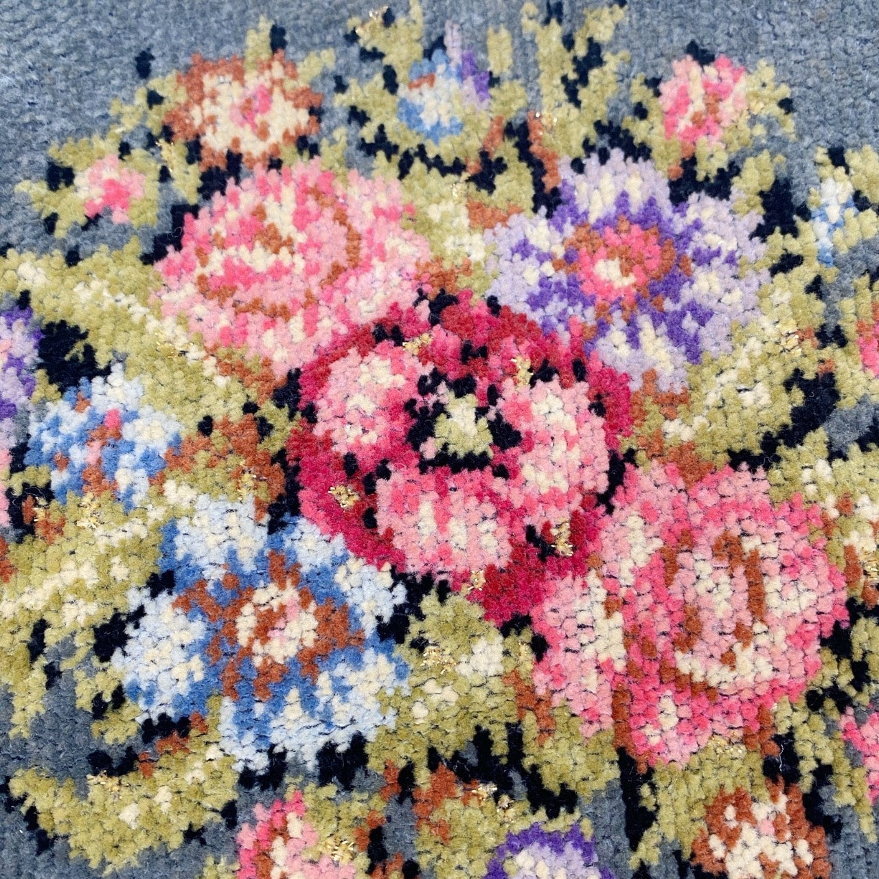 90s Vintage Feiler Floral Grunge Chenille Handbag