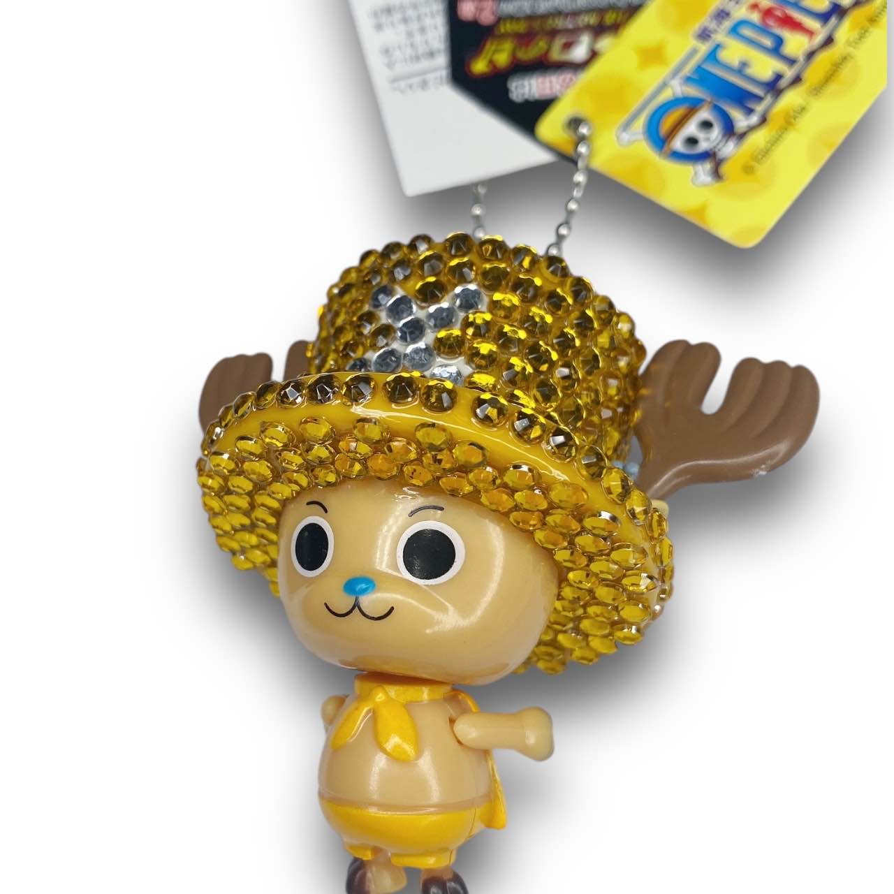 2000s Deadstock Bling One Piece Chopper Keychain - Yellow