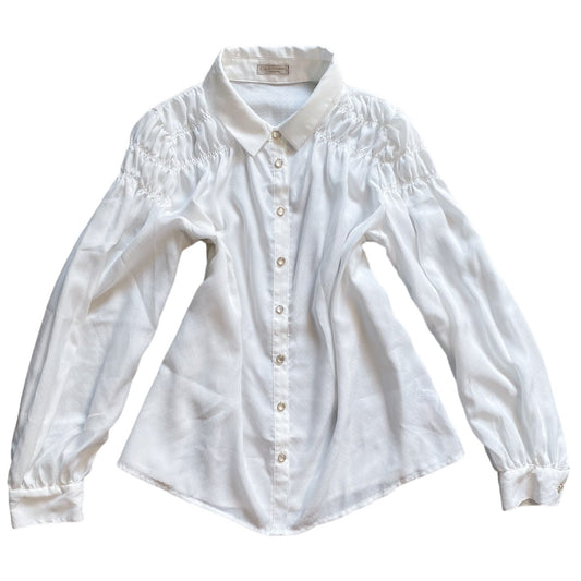 Axes Femme Fairy Tale White Button Up Blouse Sz M