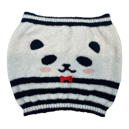 Y2K Panda Fluffy Tube Top Sz M
