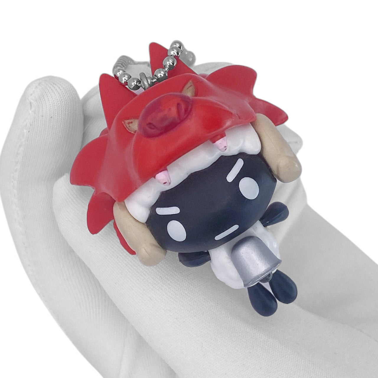Y2K Gloomy Bear Character Charm Keychain - Red Wolf