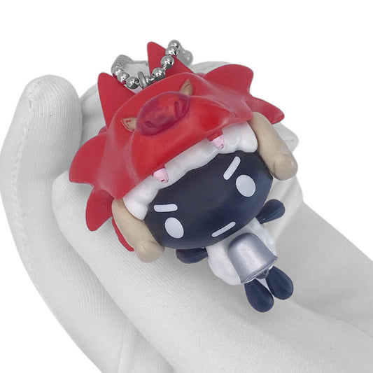 Y2K Gloomy Bear Character Charm Keychain - Red Wolf