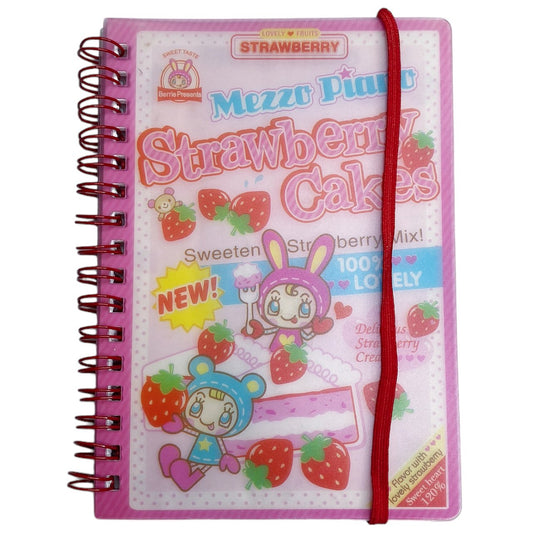 Y2K Mezzo Piano Rare Strawberry Cake Spiral Notebook