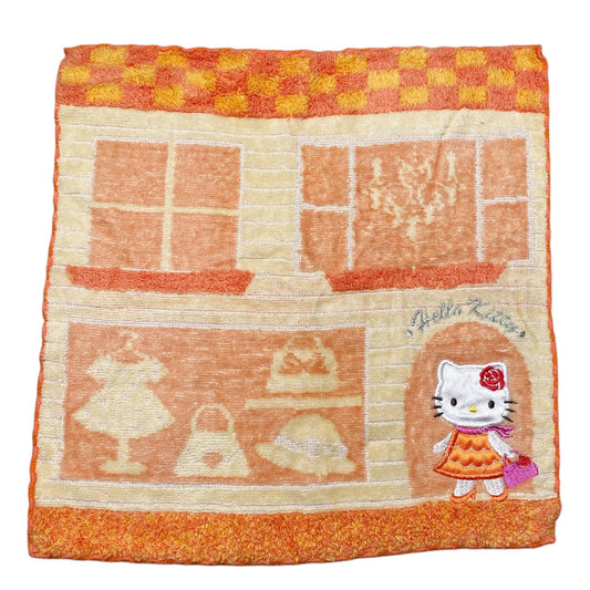 2006 Sanrio Hello Kitty Face Towel - Orange Boutique Shopping
