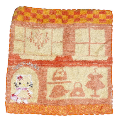 2006 Sanrio Hello Kitty Face Towel - Orange Boutique Shopping
