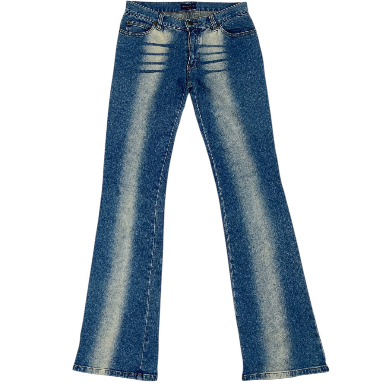Y2K 2000s Grunge Acid Wash Front and Back Faded Jeans Sz S/M