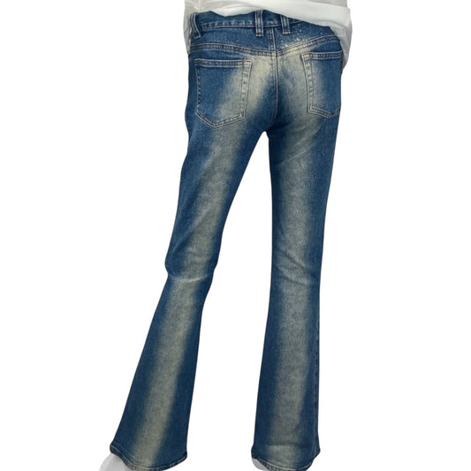 Y2K 2000s Grunge Acid Wash Front and Back Faded Jeans Sz S/M