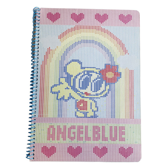 Y2K 2000s Angel Blue Rainbow Spiral Notebook