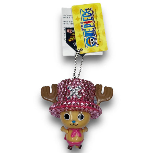 2000s Deadstock Bling One Piece Chopper Keychain - Pink