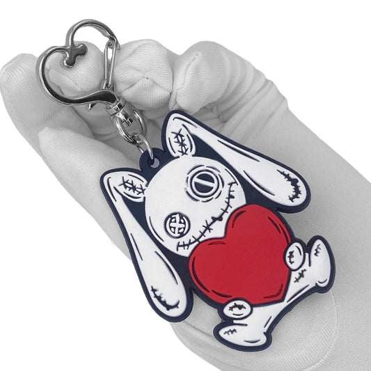 2000s Visual Kei Nier Bunny Heart Keychain