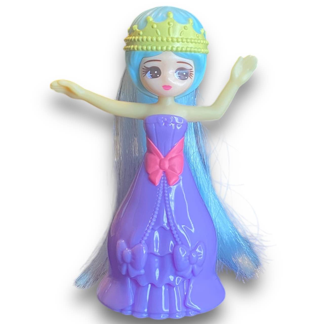 2010s Licca Doll Figure - Pruple Dress With Hair