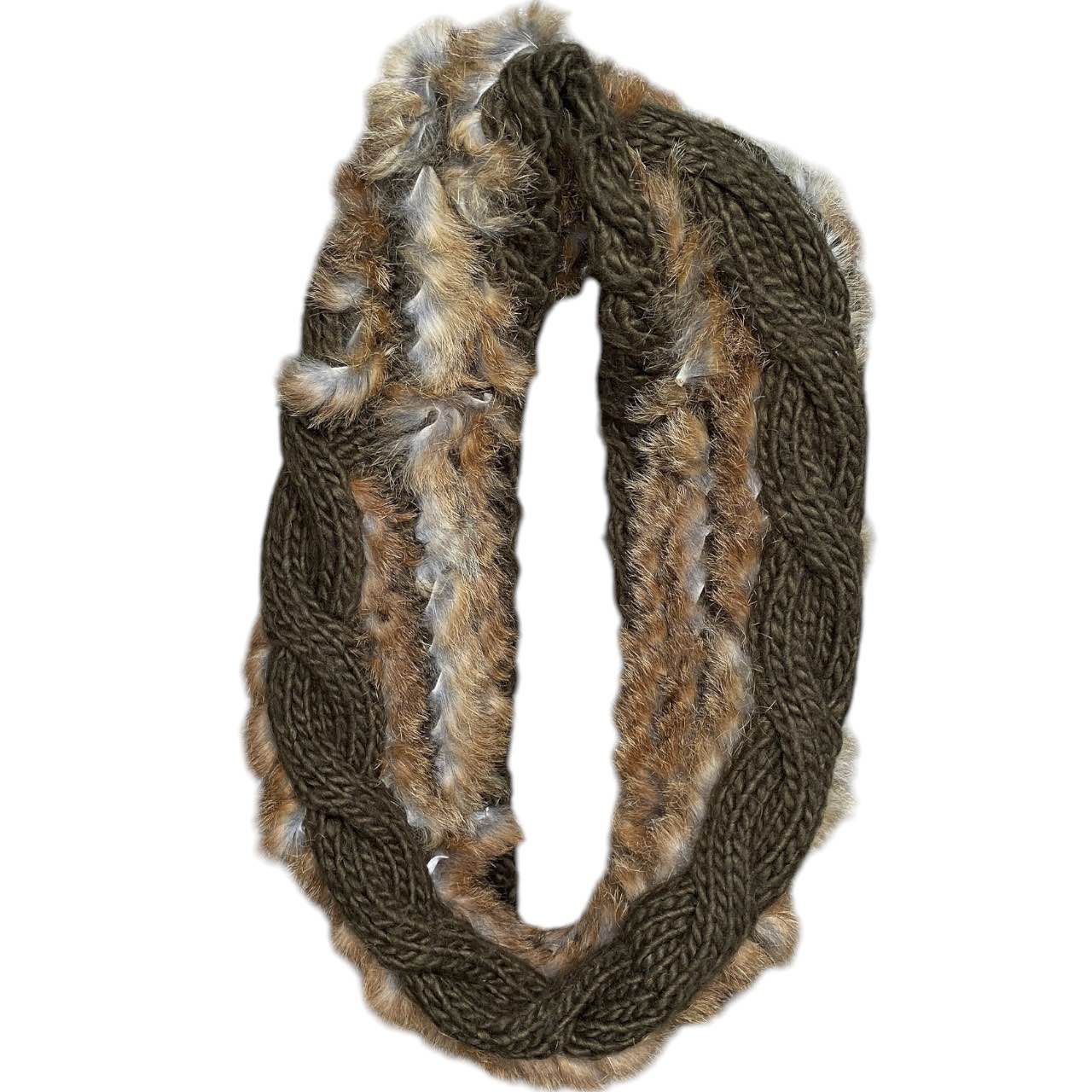 Earth, Music, and Ecology Mori Girl Rabbit Fur Knit Scarf