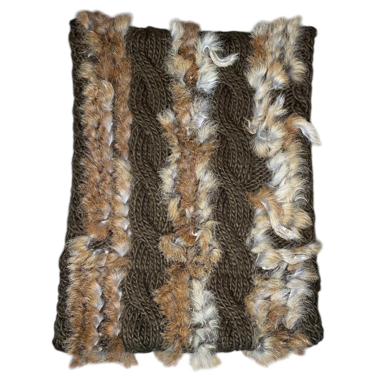 Earth, Music, and Ecology Mori Girl Rabbit Fur Knit Scarf