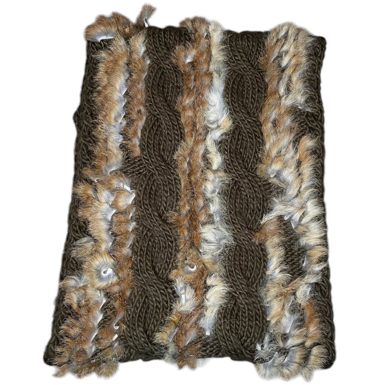 Earth, Music, and Ecology Mori Girl Rabbit Fur Knit Scarf