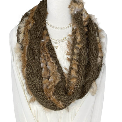 Earth, Music, and Ecology Mori Girl Rabbit Fur Knit Scarf