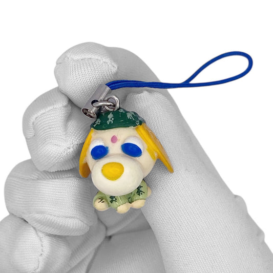 2000s Tea Dog Mascot Strap - Yellow and Green