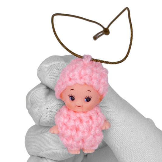 Vintage 90s Kewpie Crochet Outfit Strap - Pink