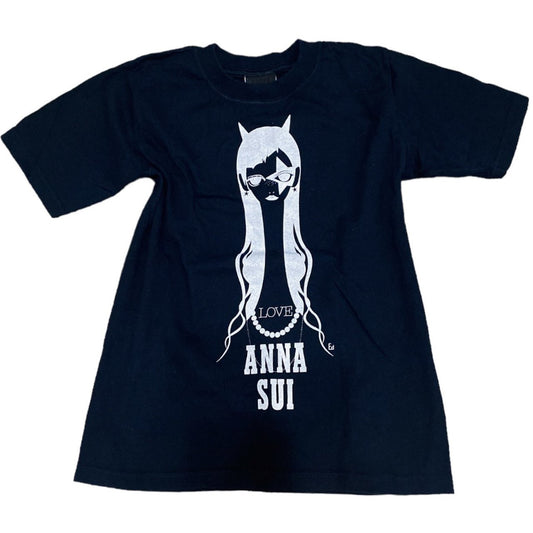 Y2K Love Anna Sui Aesthetic Devil Girl Graphic Tshirt Sz XS/S