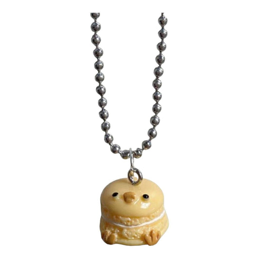 Kawaii Animal Sweets Chick Macaroon Pendant Necklace