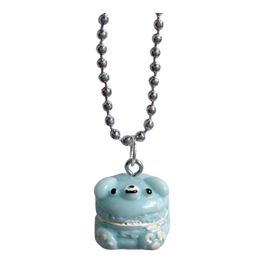 Kawaii Animal Sweets Puppy Macaroon Pendant Necklace