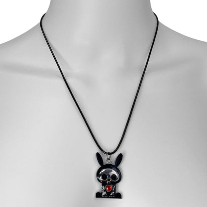 Y2K Rare Visual Kei Skelanimals Character Charm Necklace - Bunny