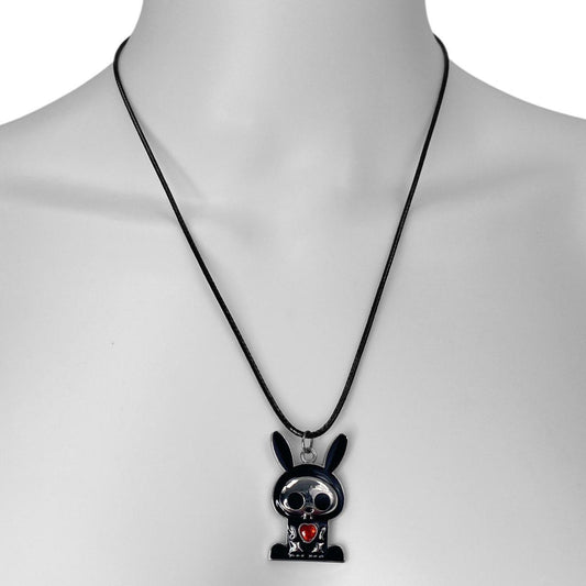 Y2K Rare Visual Kei Skelanimals Character Charm Necklace - Bunny