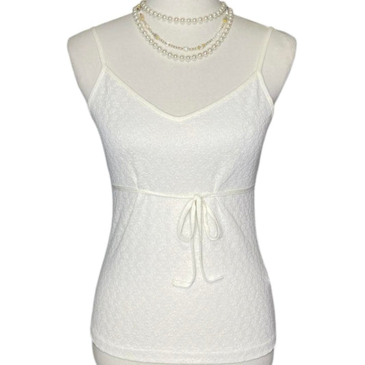 2000s Coquette Keita Maruyama Lace Cami Bow Top Sz XS/S