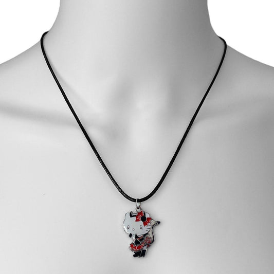 2010s Japan Sanrio Hello Kitty Devil Pendant Necklace