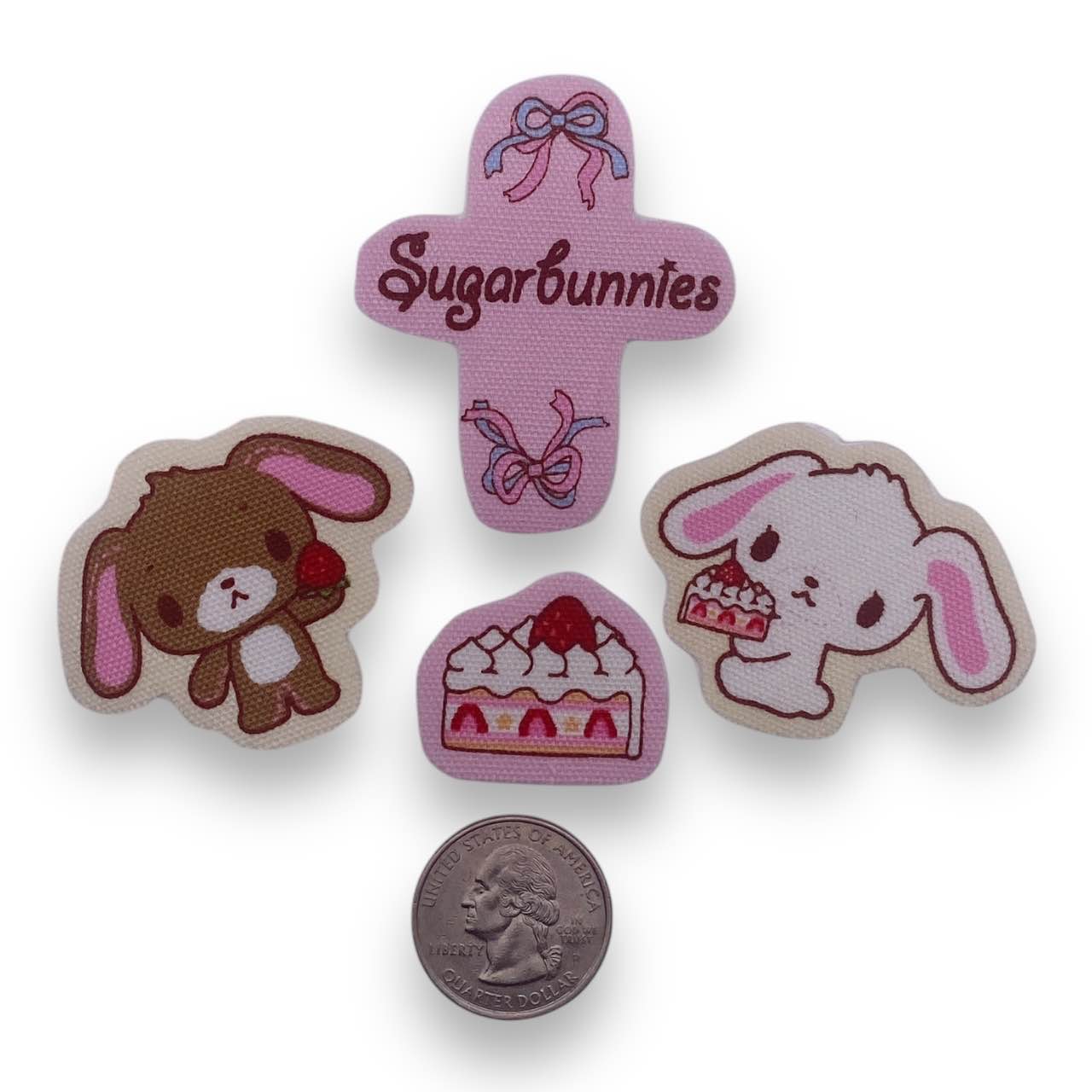 Y2K Sugarbunnies Mini Iron-On Patch Set