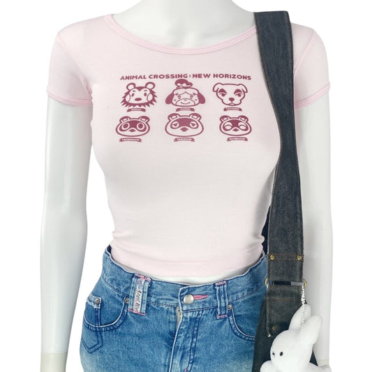 Animal Crossing Kawaii Pink Tee Sz XXS