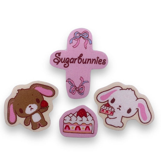 Y2K Sugarbunnies Mini Iron-On Patch Set