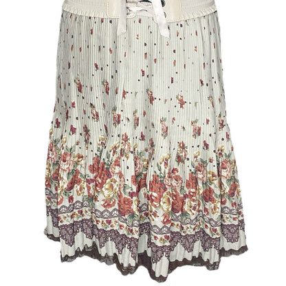 Axes Femme Mori Girl Flowy Floral Skirt Sz M