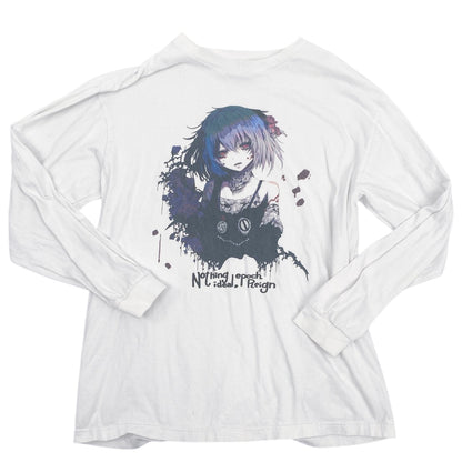 2000s Nier Watercolor Anime Girl Long Sleeve Tshirt Sz M