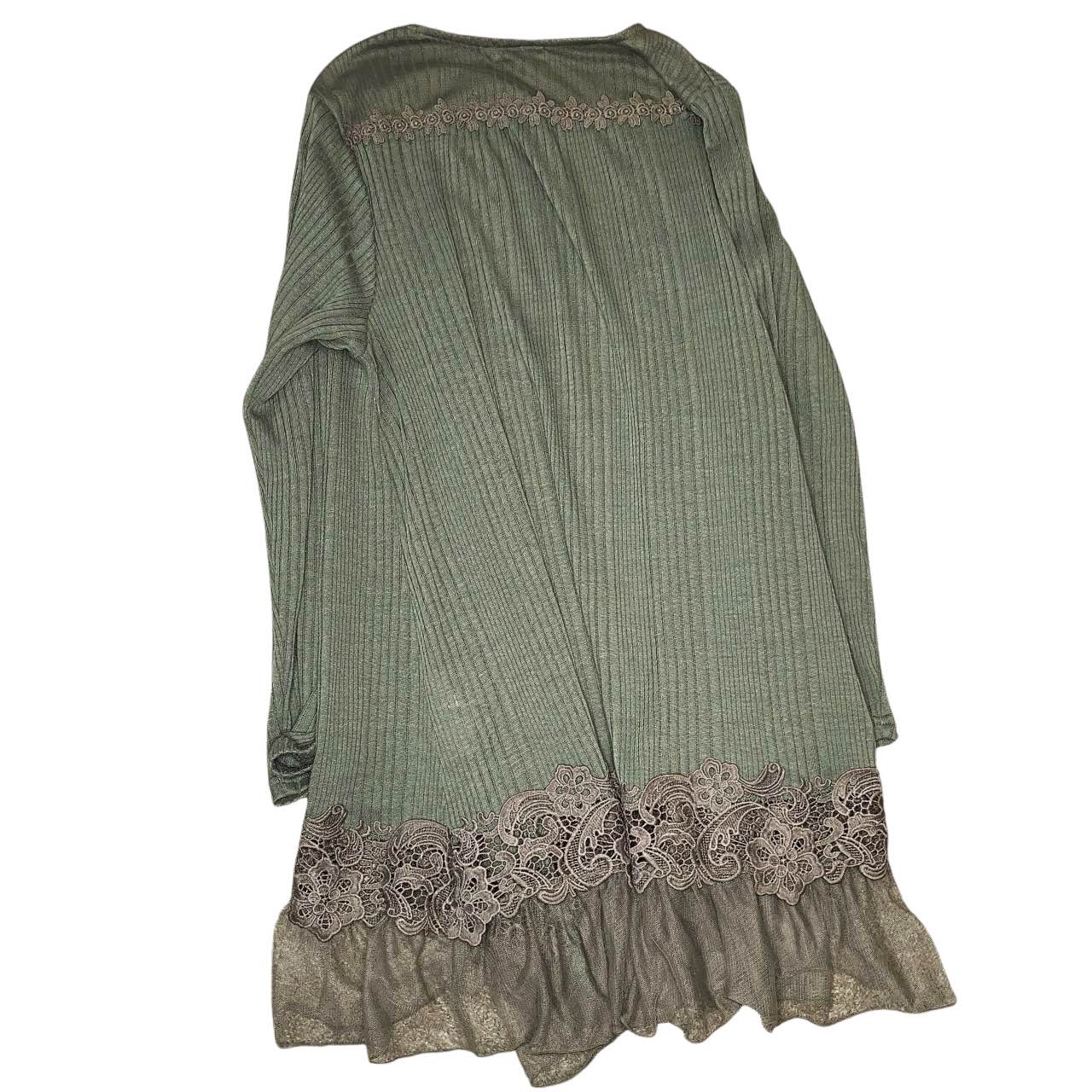 Axes Femme Mori Girl Forest Green Knit Cardigan Sz M