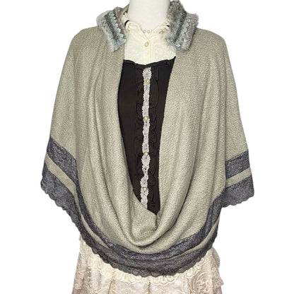 Ozz Rozen Mori Kei Layering Poncho One Size