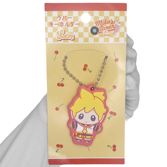 Deadstock New 2010s Hatsune Miku Vocaloid Diner Keychain - Len