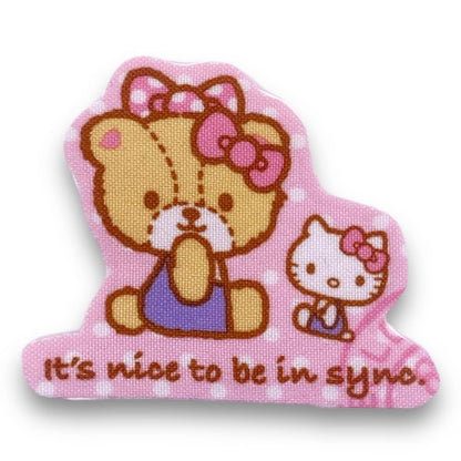 Y2K Hello Kitty Bear Friend Iron On Patch