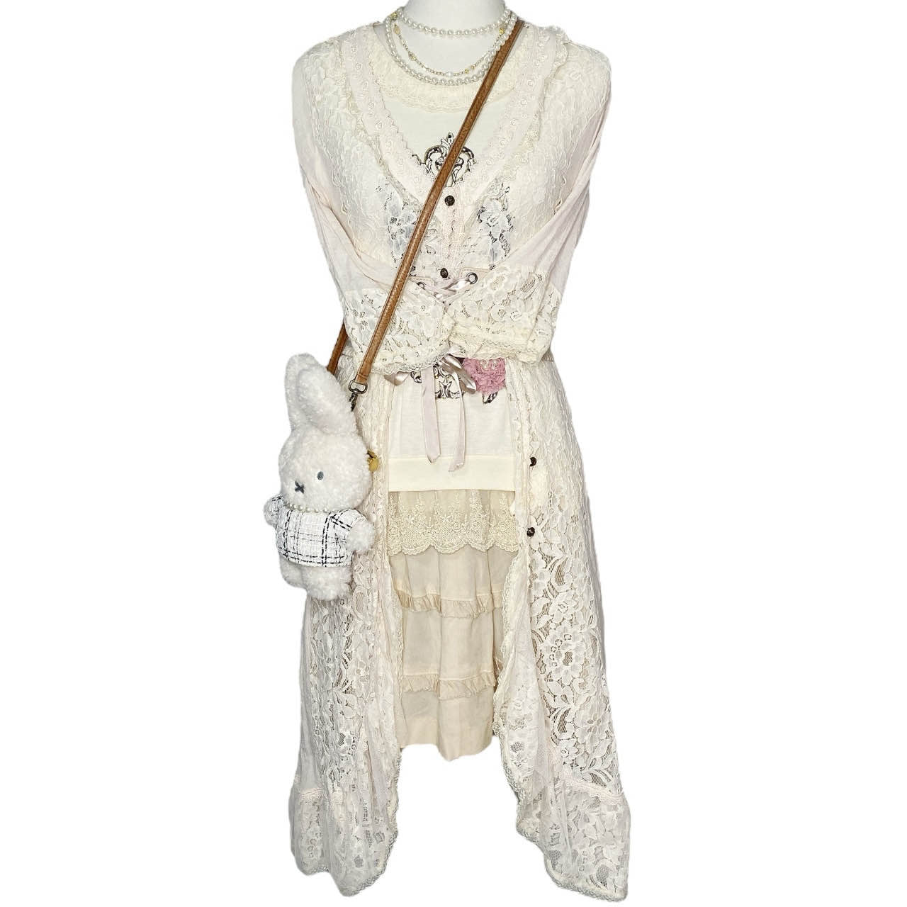 Axes Femme Mori Girl Long Lace Cardigan Sz S/M