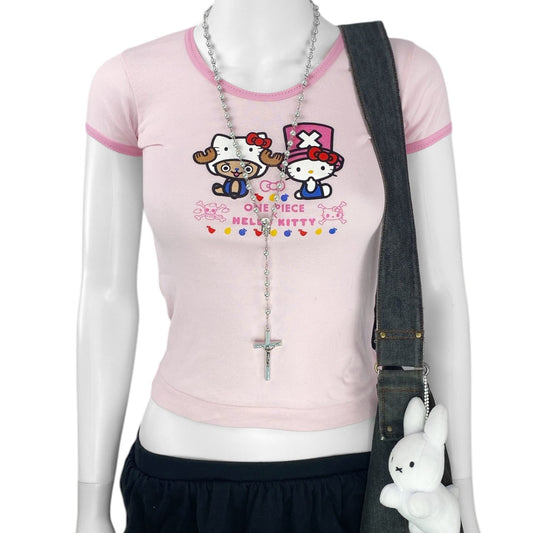 2000s One Piece x Hello Kitty Tee Sz XS/S