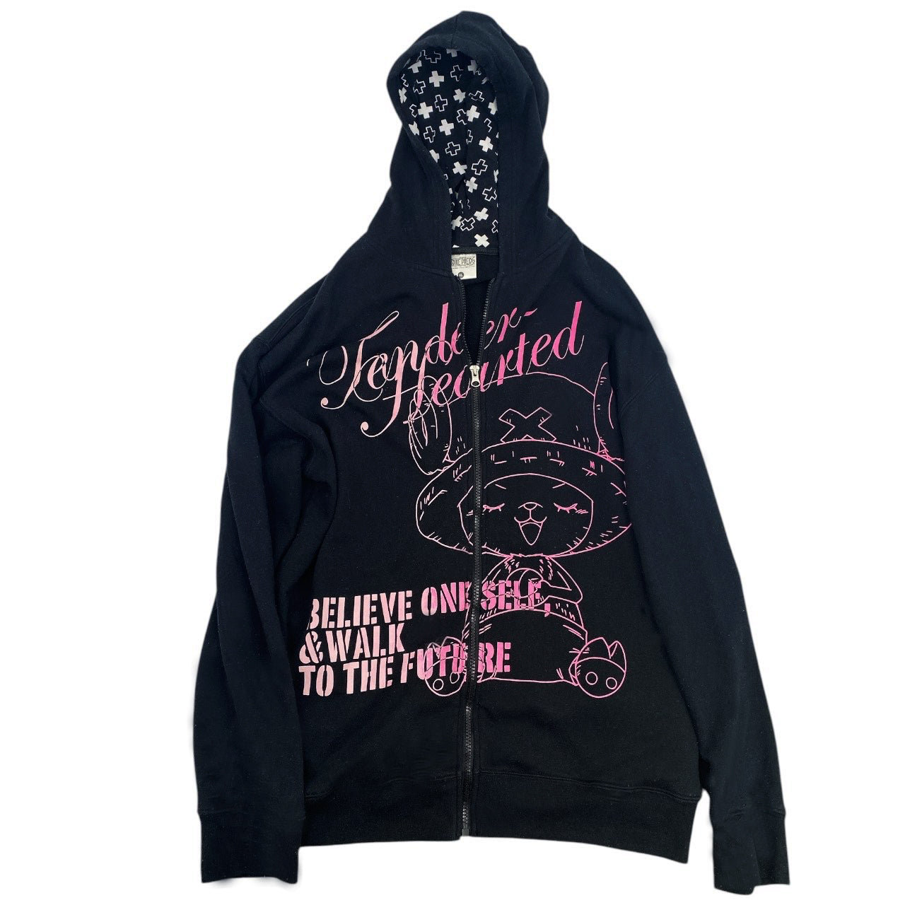 2010s One Piece Grail Hoodie "Tender Hearted" Tony Tony Chopper Sz L